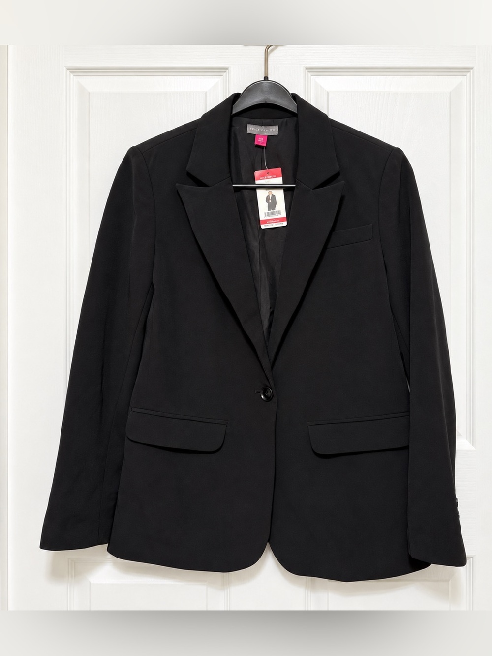 NWT Vince Camuto Women’s Black One Button Blazer Size XS